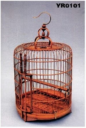 YR0101 Natural colour hanging bamboo bird cage
