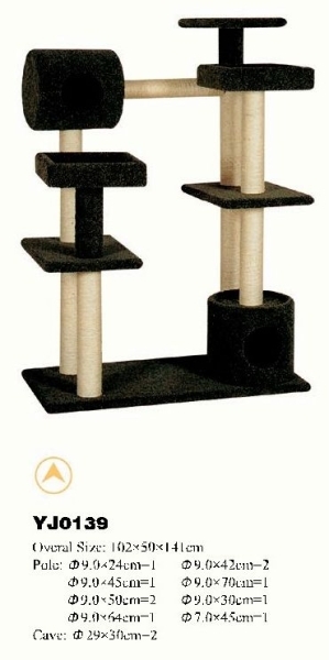 YJ0139 Cat Tree Furniture with Cat Hammock