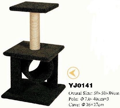 YJ0141 Big cat tree indoor cat furniture with house luxury cat tree