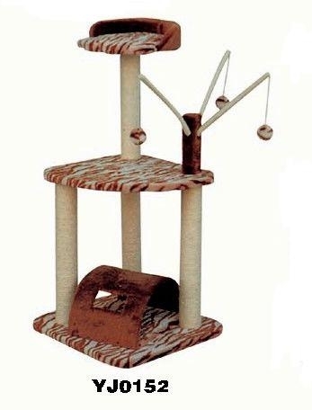 YJ0152 luxury sisal cat tree furniture,wooden cat furniture