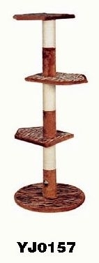 YJ0157 cat tree furniture & cat scratch pole & wooden cat furniture
