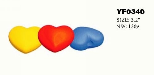 YF0340  Heart rubber pet toy promotion toy 