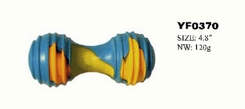 YF0370 Non-toxic silicone rubber pet toy of dumbbell