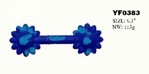 YF0383 New design silicone pet toy of dumbbell
