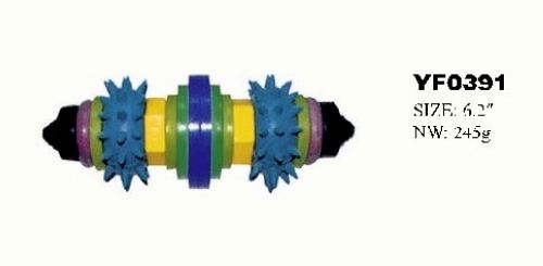 YF0391 indestructible lucky rubber dog toy