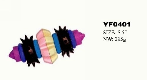 YF0401 MFU Colorful Teathing Healthy Chew soft Rubber Dog Toy