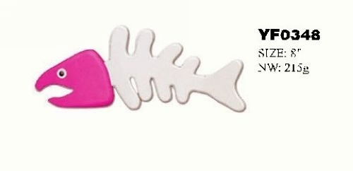 YF0348 pet rubber fish bone toys