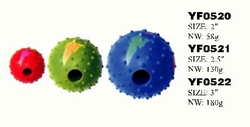 YF0520-YF0522 New design attractive TPR silicone pet food ball