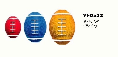 YF0533 rubber Rugby toy for dog/small pet