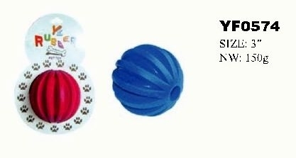 YF0574 pet toys throwing rubber ball dog toy