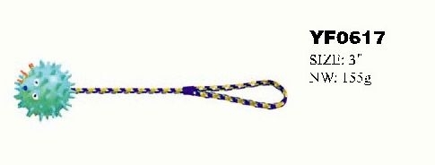 YF0617 Wholesale colored weaving cotton rope pet toys