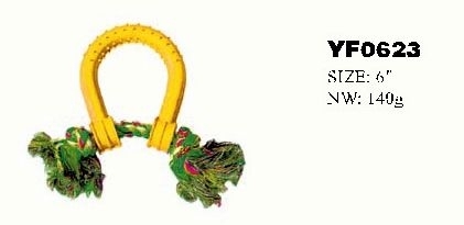 YF0623 Cotton dog toys,rubber tires pet toy for dog