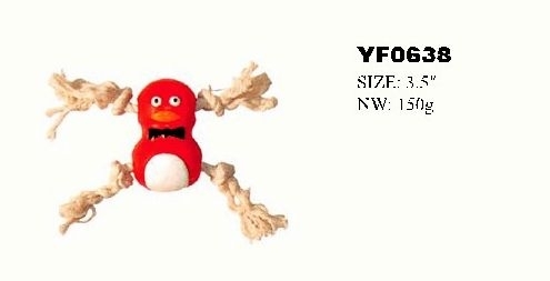 YF0638 rubber Toy for Pet Dog Cat with Sound Squeaker 