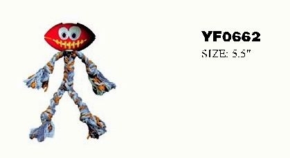 YF0662 Colorful cotton dog toys with rope