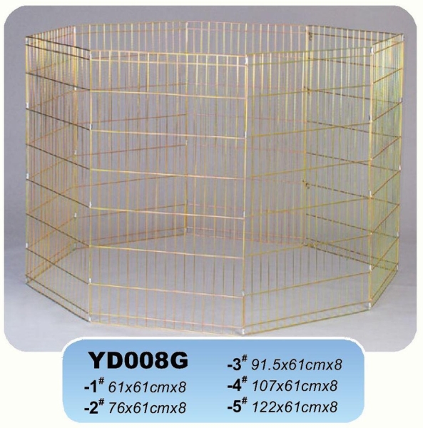 YD008G golden powdercoat wire dog fence